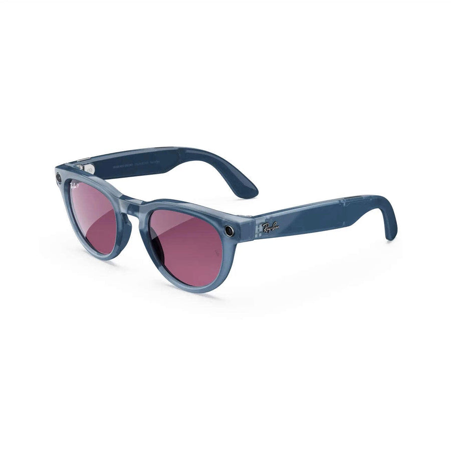 Ray-Ban Meta Headliner (Gen 1) — Shiny Jeans Transparent / Dusty — Seminovo